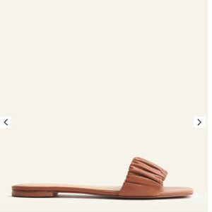 Reformation Marcella Ruched Flat Slide